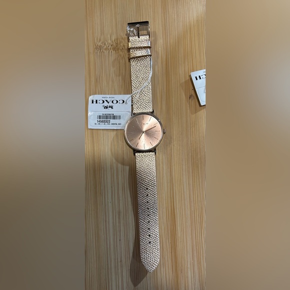 Coach Perry Watch With Golden Face & Golden Leather Band - Picture 3 of 5